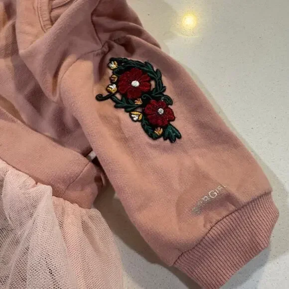 BCBGirls Toddler 3T Mauve Floral Design Dress - Picture 5 of 6